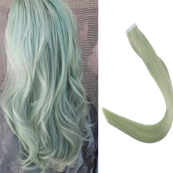 ✨ 18” MINT HUMAN HAIR TAPE IN HAIR EXTENSIONS *NWT